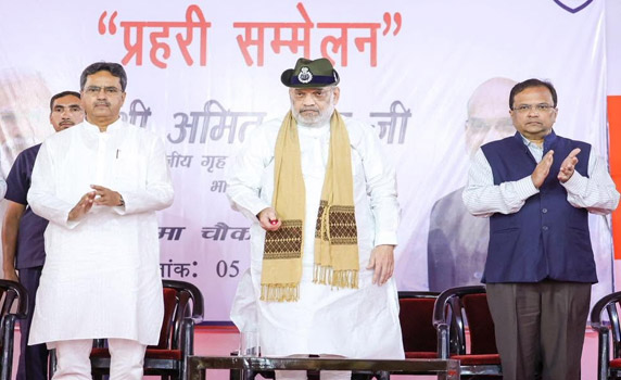 Union Home Minister Amit Shah attends BSF Prahari Sammelan in Agartala.